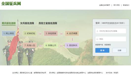 登录全国征兵网
